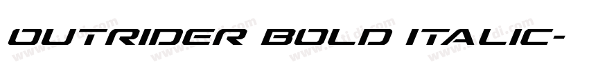 outrider bold italic字体转换